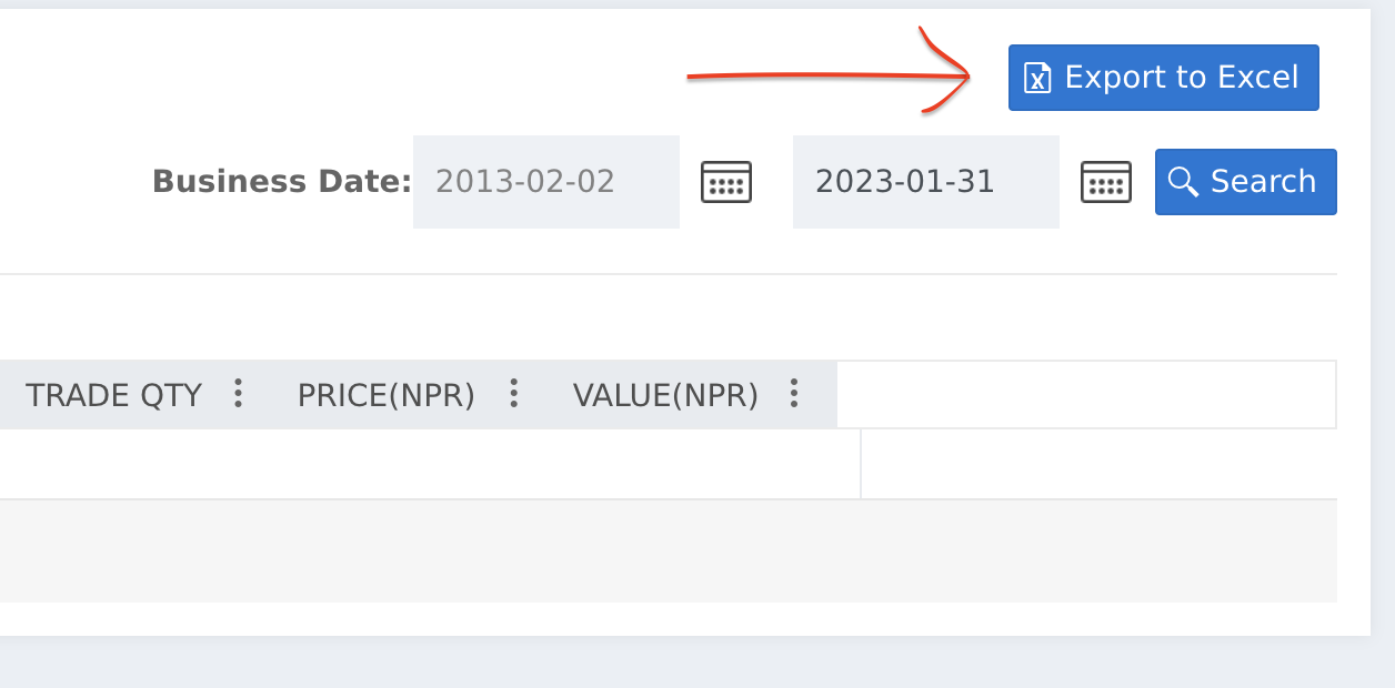 Export to Excel